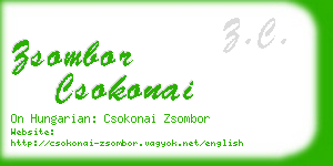 zsombor csokonai business card